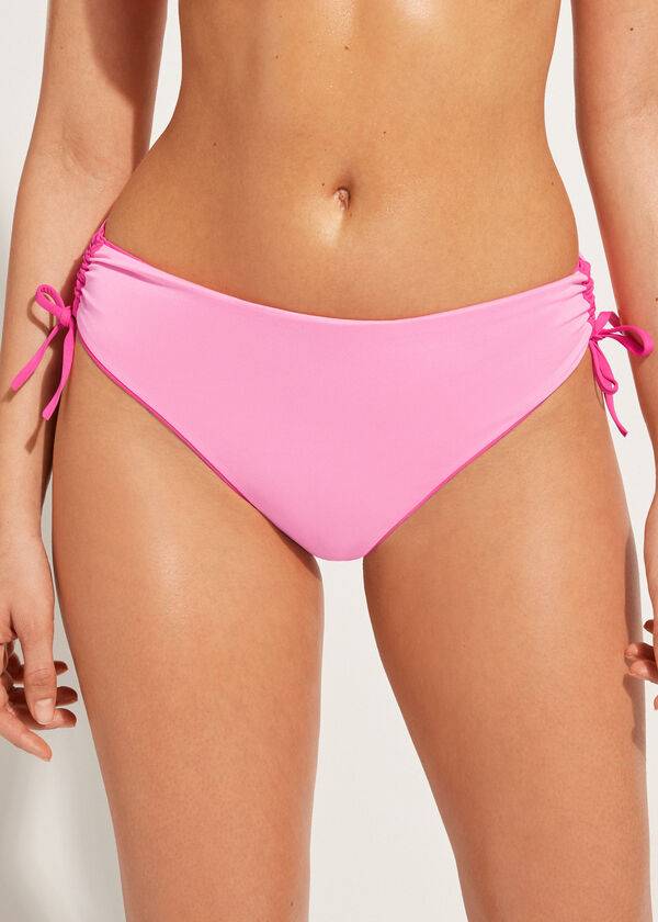 Calzedonia High-Taille Drawstring Indonesia Bikinihosen Damen Rosa | CH2734ZG