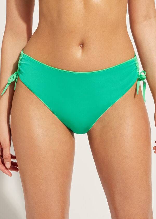 Calzedonia High-Taille Drawstring Indonesia Bikinihosen Damen Grün | CH2735LH