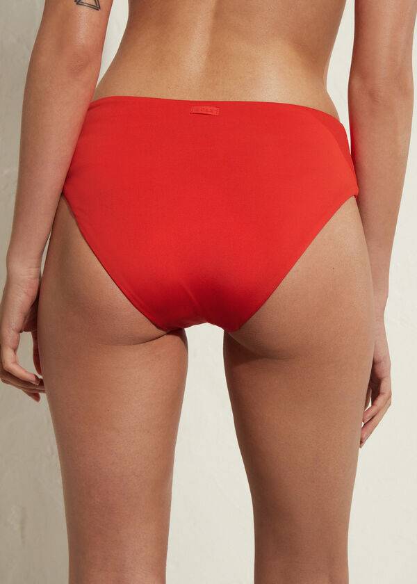 Calzedonia High Taille Indonesia Eco Bikinihosen Damen Rot | CH2766GL