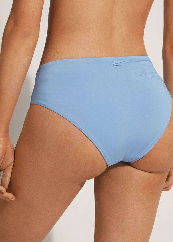 Calzedonia High Taille Indonesia Eco Bikinihosen Damen Blau | CH2767FM