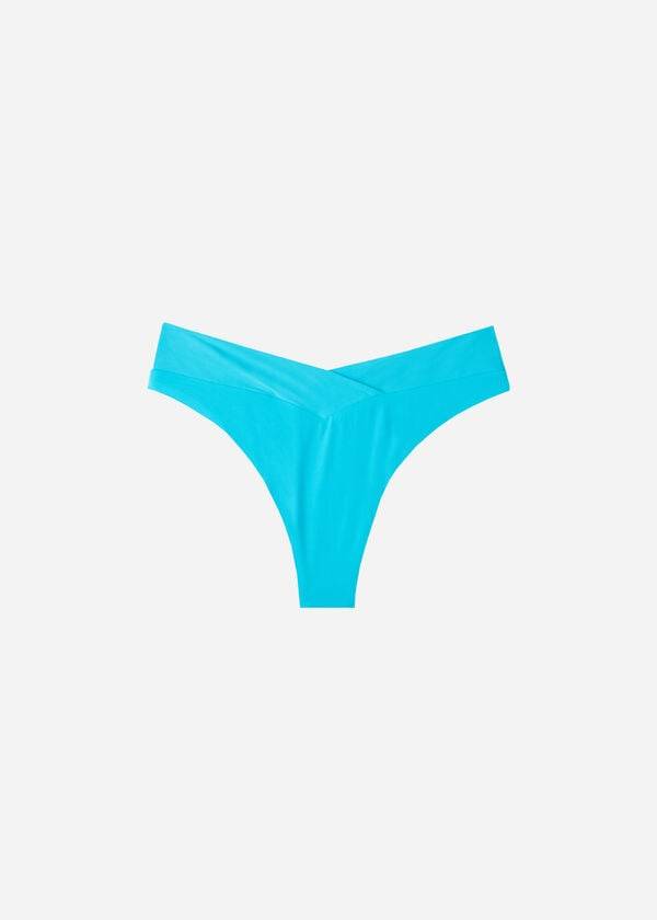 Calzedonia High-Taille V-Cut Brazilian Indonesia Bikinihosen Damen Türkis | CH2727QZ