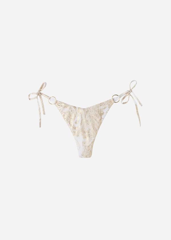 Calzedonia High V-Cut Brazilian Melbourne Bikinihosen Damen Gold | CH2780QZ