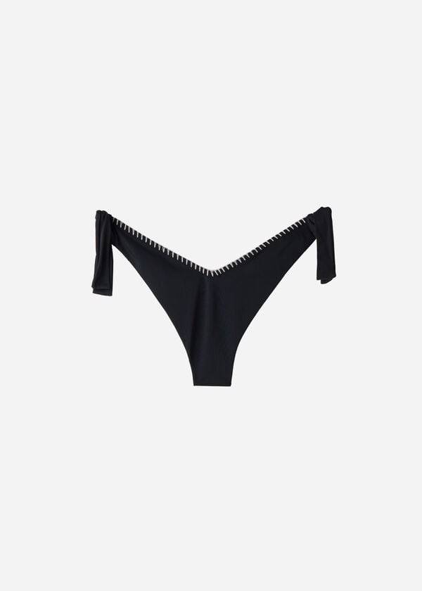 Calzedonia High V-Cut Brazilian Mumbai Bikinihosen Damen Schwarz | CH2779WY