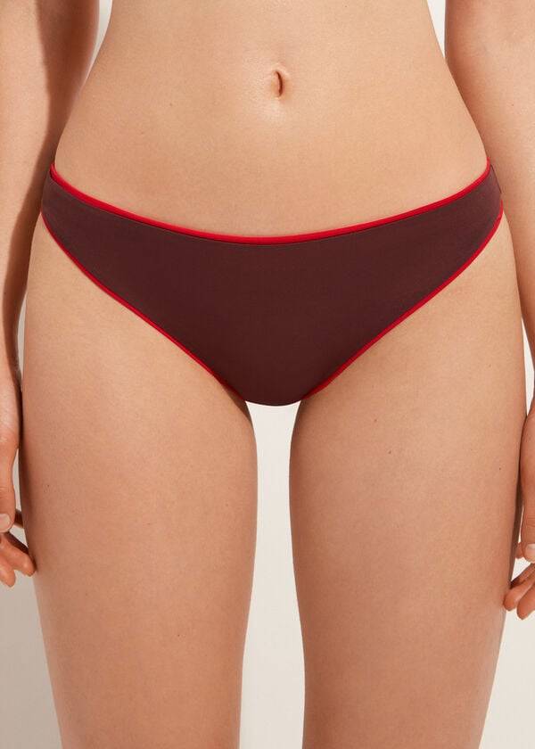 Calzedonia Indonesia Eco Low rise Bikinihosen Damen Rot | CH2714FM