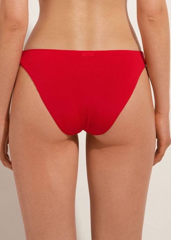 Calzedonia Indonesia Eco Low rise Bikinihosen Damen Rot | CH2714FM