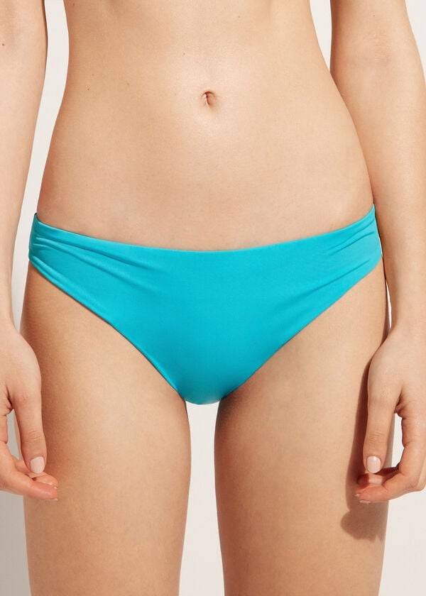 Calzedonia Indonesia Eco Low rise Bikinihosen Damen Türkis | CH2715DN