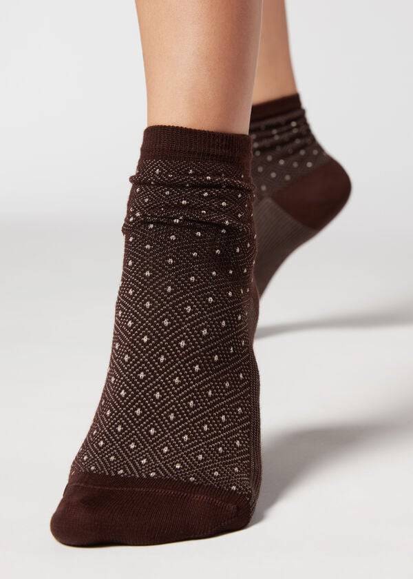 Calzedonia Kurzes Patterned Socken Damen Braun | CH1684VD