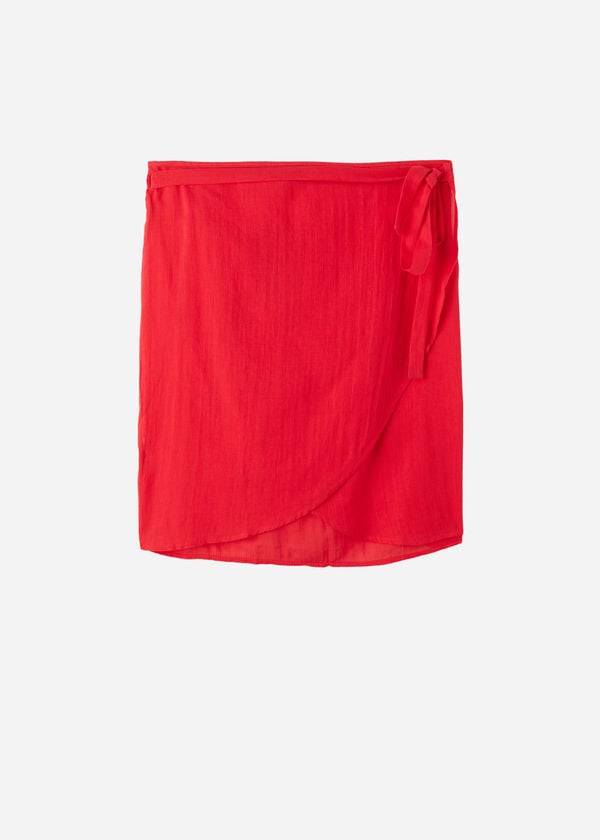 Calzedonia Kurzes Wrap Sarong Cover-Ups Damen Rot | CH2051MA