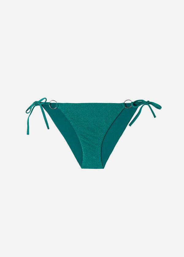 Calzedonia Lamé String Hollywood Bikinihosen Damen Grün | CH2700PQ