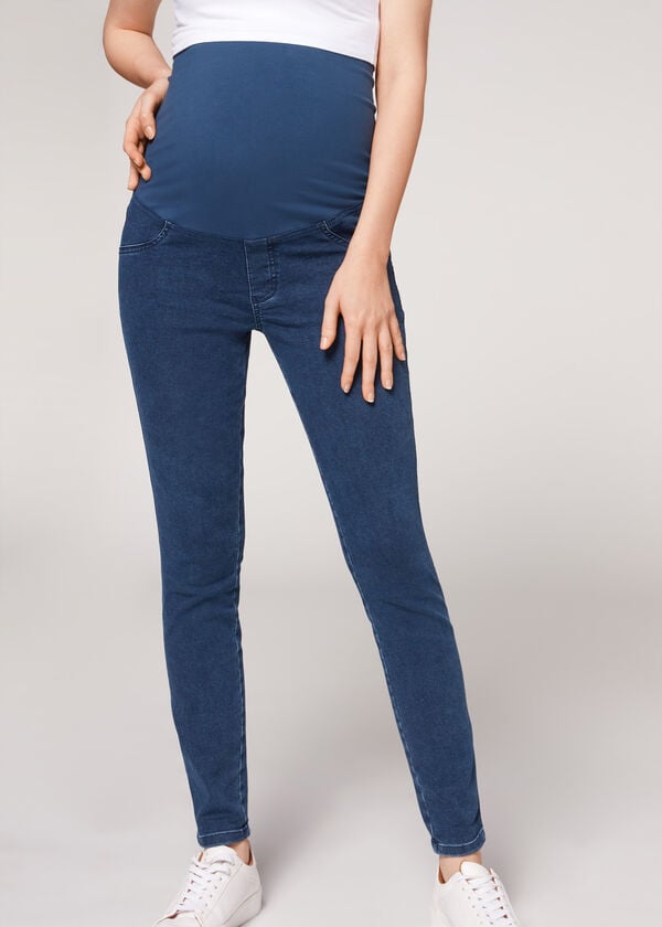 Calzedonia Maternity Jean Jeans Damen Blau | CH1586EX