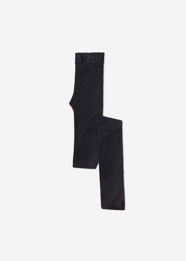 Calzedonia Micronet Strumpfhose Kinder Schwarz | CH1201IS