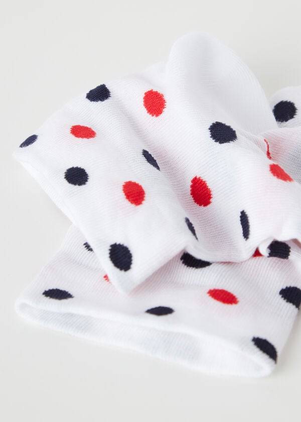 Calzedonia Polka Dot Pattern Kurzes Socken Damen Weiß | CH1720UT