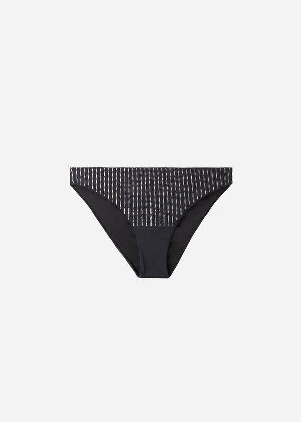 Calzedonia Rhinestone Shanghai Bikinihosen Damen Schwarz | CH2671SO