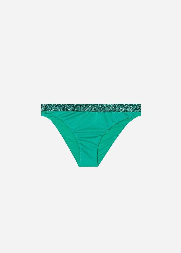 Calzedonia Sequined Cannes Bikinihosen Damen Grün | CH2655WY