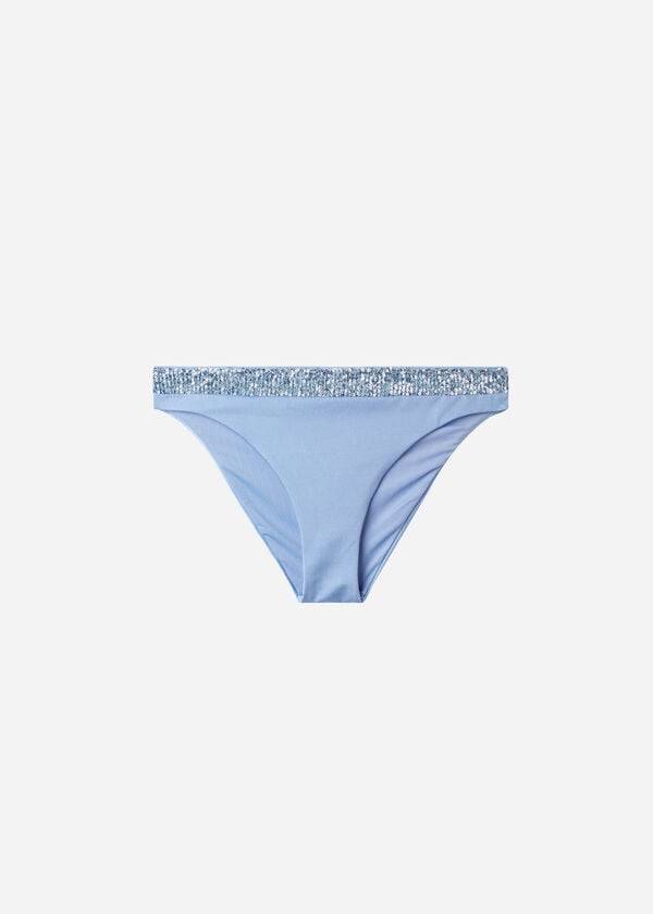 Calzedonia Sequined Cannes Bikinihosen Damen Blau | CH2656QZ