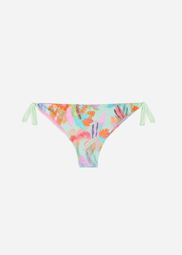 Calzedonia Side-Tie Brazilian Foliage Tahiti Bikinihosen Damen Grün | CH2623HK