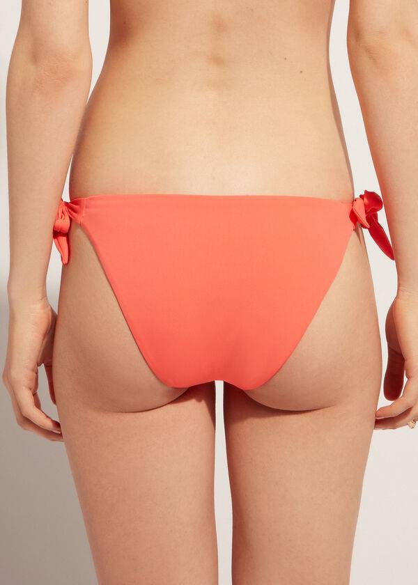 Calzedonia Side Tie Corfù Bikinihosen Damen Koralle Orange | CH2630OR