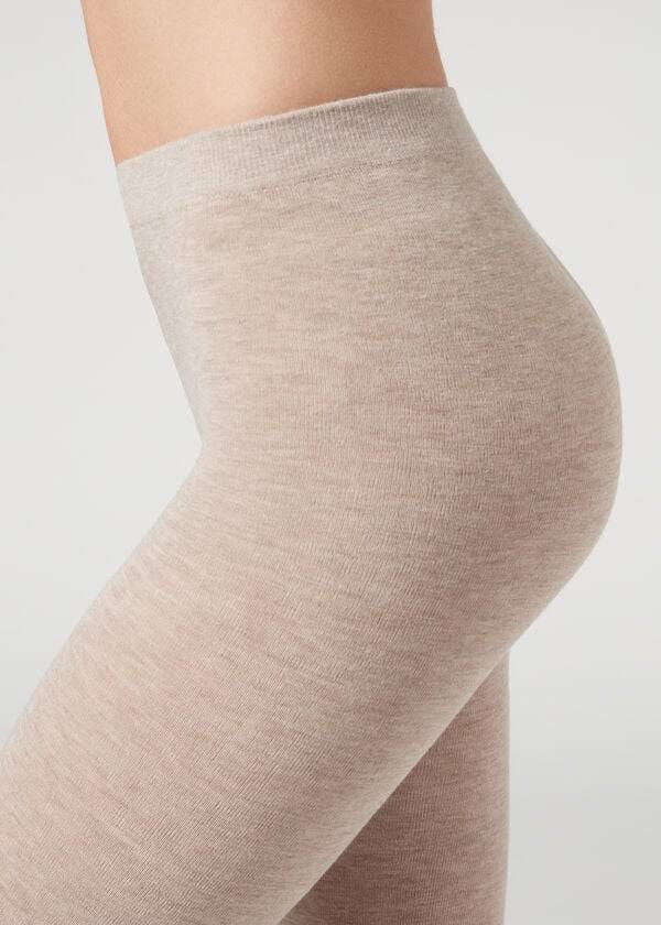 Calzedonia Soft Modal and Cashmere Blend Opaque Strumpfhose Damen Beige | CH3130YU