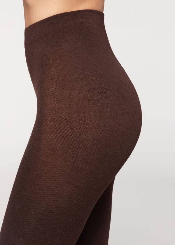 Calzedonia Soft Modal and Cashmere Blend Opaque Strumpfhose Damen Kaffee | CH3133EX