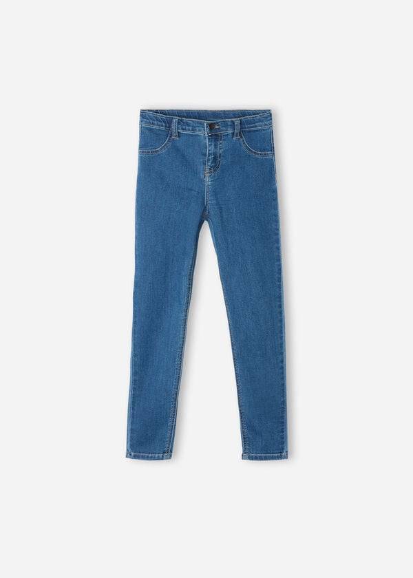 Calzedonia Soft Touch Denim Cropped Schlank Leggings Kinder Blau | CH1049SO