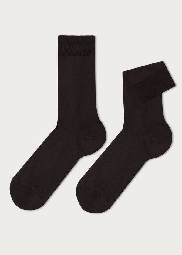 Calzedonia Stretch Baumwoll Crew Socken Herren Braun | CH1377WY