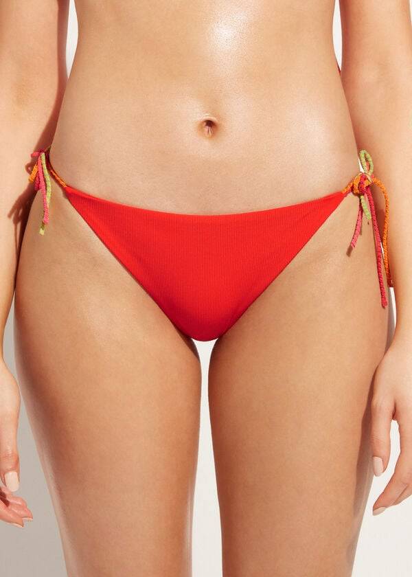 Calzedonia String Berlino Bikinihosen Damen Rot | CH2611QZ