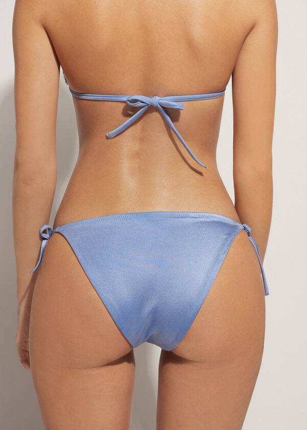 Calzedonia String Cannes Bikinihosen Damen Blau | CH2605UT