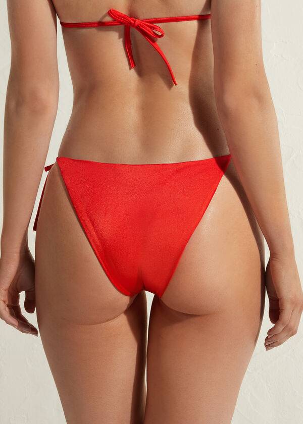 Calzedonia String Marrakech Bikinihosen Damen Rot | CH2587NB