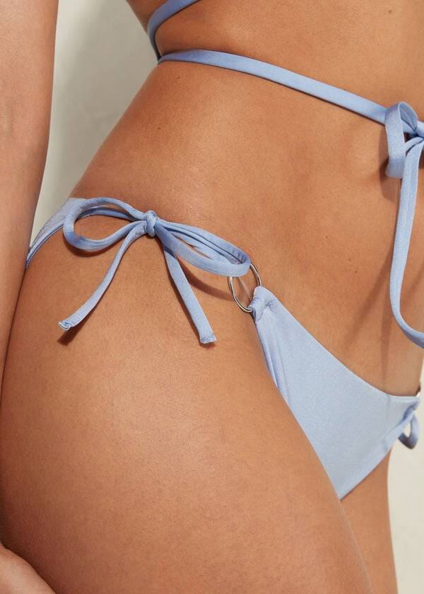 Calzedonia String Tie Abu Dhabi Bikinihosen Damen Blau | CH2572FM