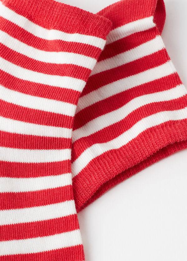 Calzedonia Stripe Patterned Kurzes Socken Damen Rot | CH1644OR