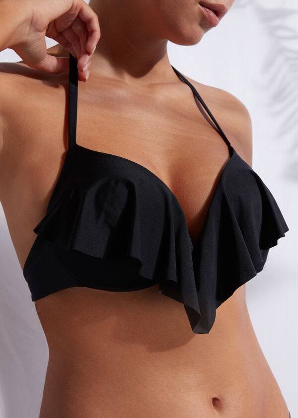 Calzedonia Super Gepolstert Push Up Indonesia Eco cobey Bikinioberteile Damen Schwarz | CH2215IS