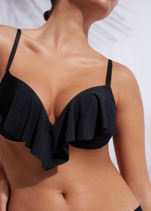 Calzedonia Super Gepolstert Push Up Indonesia Eco cobey Bikinioberteile Damen Schwarz | CH2215IS