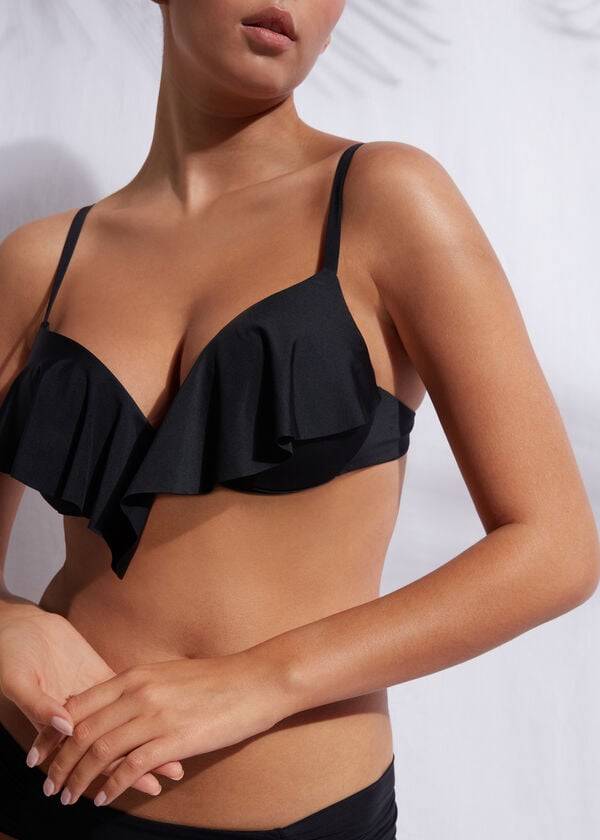 Calzedonia Super Gepolstert Push Up Indonesia Eco cobey Bikinioberteile Damen Schwarz | CH2215IS