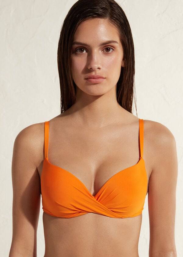 Calzedonia Super Gepolstert Push Up Indonesia Eco Bikinioberteile Damen Orange | CH2216OR