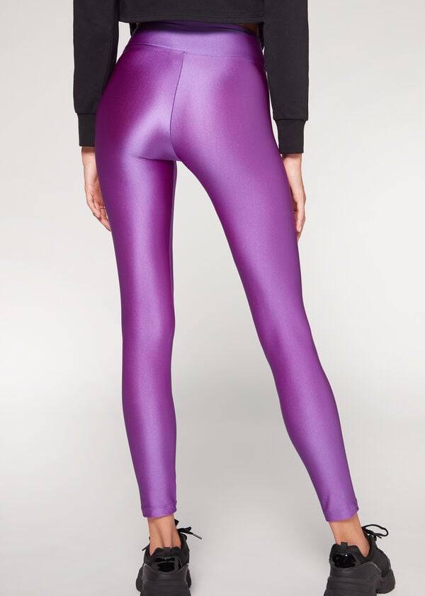 Calzedonia Super Shiny Leggings Damen Lila | CH1500XF