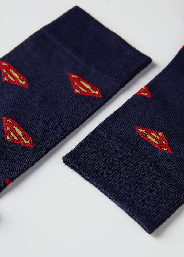 Calzedonia Superman Crew Socken Herren Blau | CH1332OR