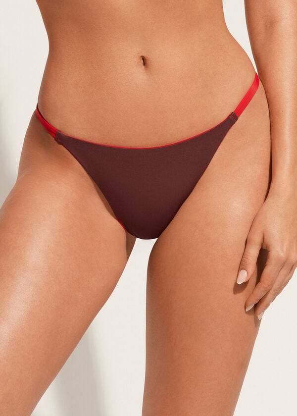 Calzedonia Tanga Indonesia Eco Bikinihosen Damen Rot | CH2554YU