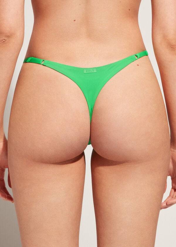 Calzedonia Tanga Indonesia Eco Bikinihosen Damen Grün | CH2557EX