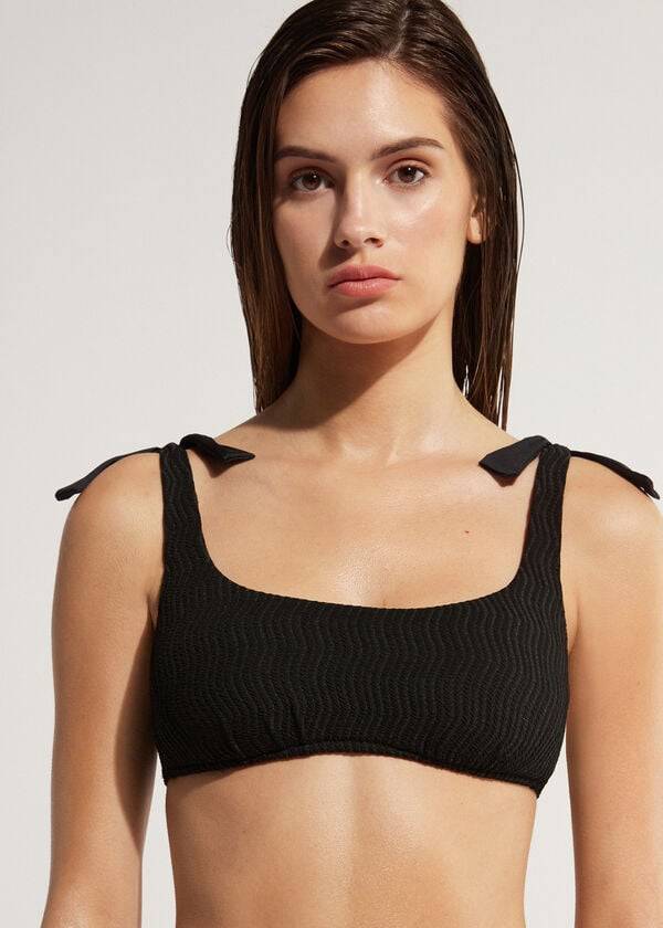 Calzedonia Tank Mykonos Bikinioberteile Damen Schwarz | CH2208QZ