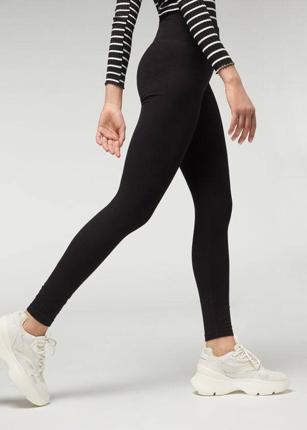 Calzedonia Thermal Leggings Damen Schwarz | CH1494GL