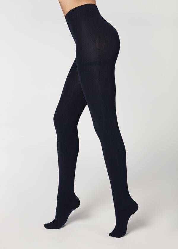 Calzedonia Thermal Super Opaque Strumpfhose Damen Blau | CH3122FM