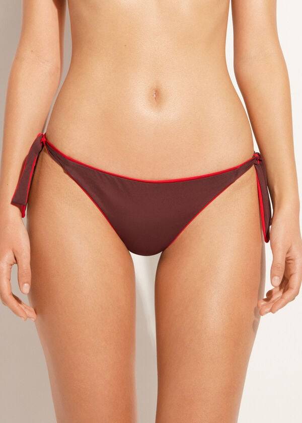 Calzedonia Tied Indonesia Eco Bikinihosen Damen Rot | CH2539XF