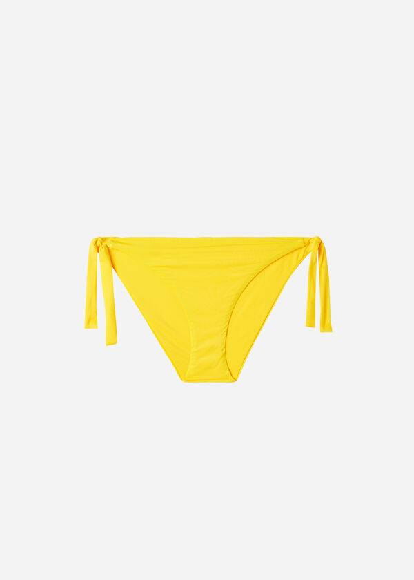 Calzedonia Tied Indonesia Eco Side tie Bikinihosen Damen Gelb | CH2538CE