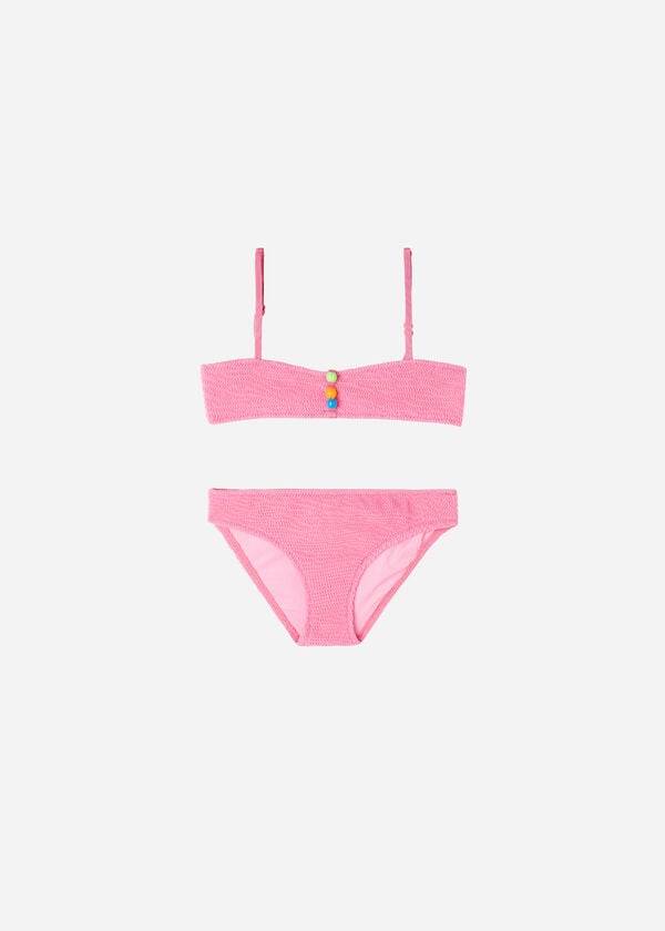 Calzedonia Two-Piece Bandeau San Diego Badeanzüge Kinder Rosa | CH1123IS