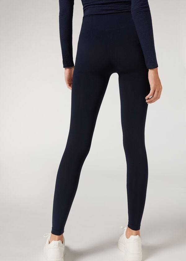 Calzedonia Ultra-Opaque Microfiber Leggings Damen Blau | CH1483RW