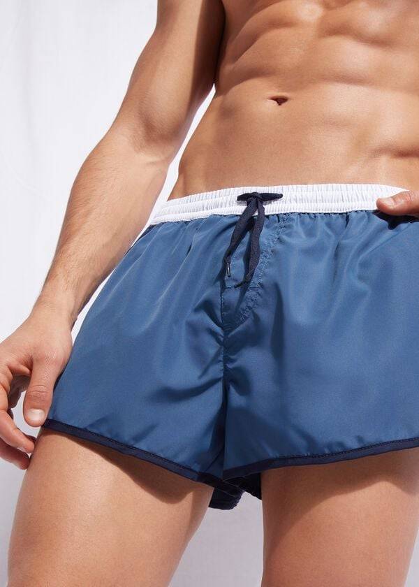 Calzedonia Venice Beach Badehose Herren Blau Weiß | CH1280OR