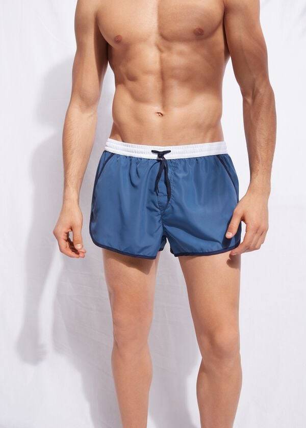 Calzedonia Venice Beach Badehose Herren Blau Weiß | CH1280OR