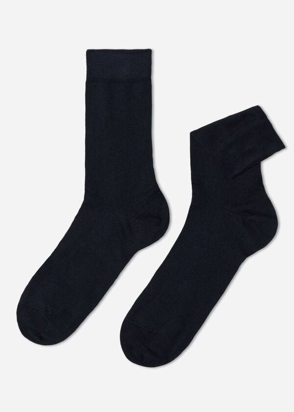 Calzedonia Warm Baumwoll Crew Socken Herren Blau | CH1366JJ