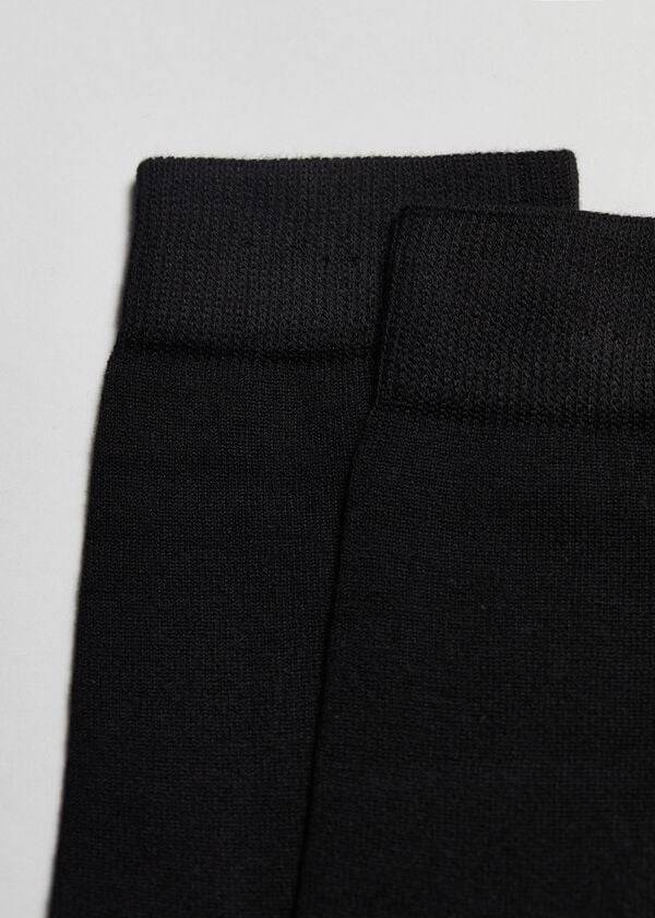 Calzedonia Warm Baumwoll Crew Socken Herren Schwarz | CH1367KI