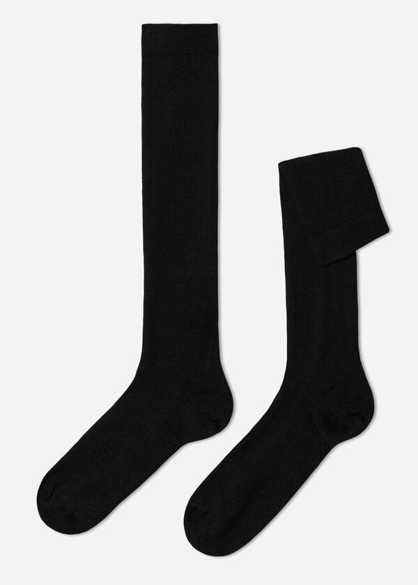 Calzedonia Wolle and Baumwoll Long Socken Herren Schwarz | CH1431RW